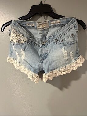 Light Blue Trim Women's Shorts